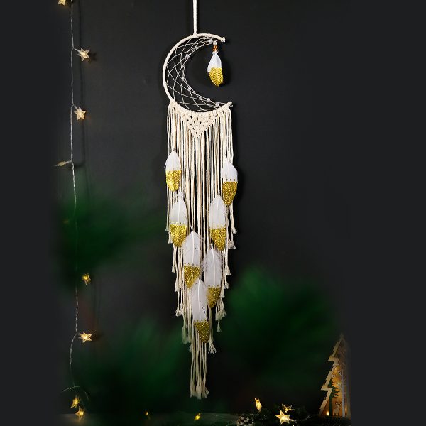 Crescent Dream Catcher Home Decor Gold - Image 5