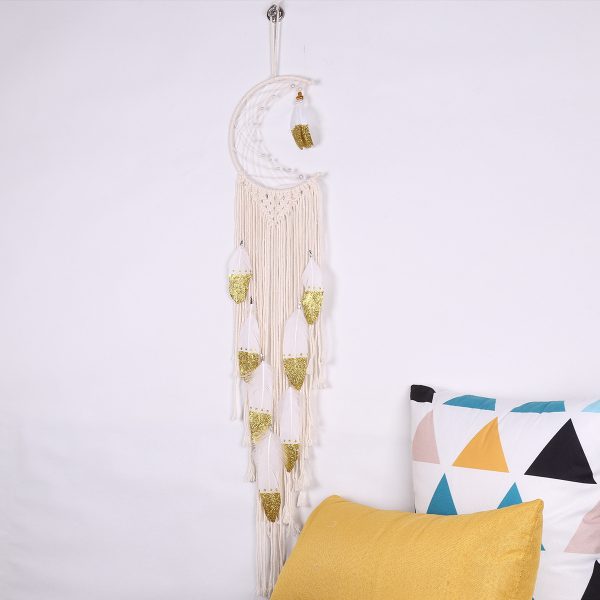 Crescent Dream Catcher Home Decor Gold - Image 2